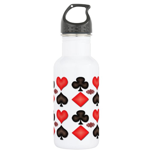 Bouteille D'eau En Acier Inoxydable Motif 16oz de 4 d'as cartes de jeu (Devant)