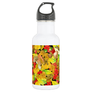 Bouteille D'eau En Acier Inoxydable Motif d'automne aquarelle