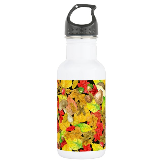 Bouteille D'eau En Acier Inoxydable Motif d'automne aquarelle (Devant)