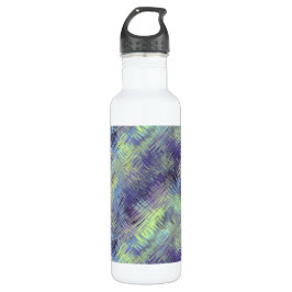 Bouteille D'eau En Acier Inoxydable Motif de fluides bleu tanzanite
