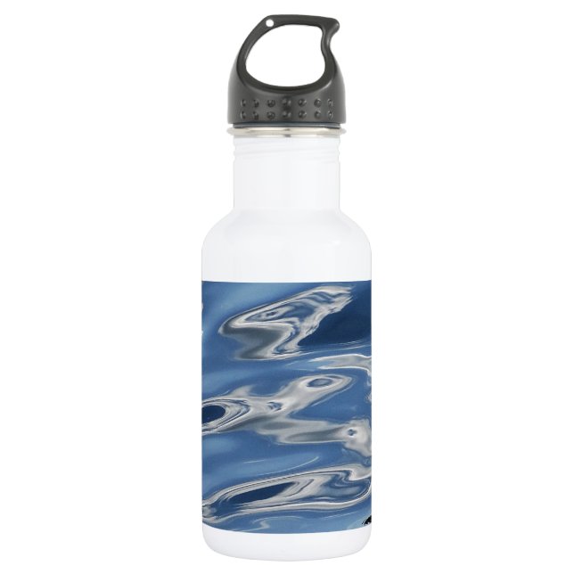 Bouteille D'eau En Acier Inoxydable motif d'eau bleu cool (Devant)