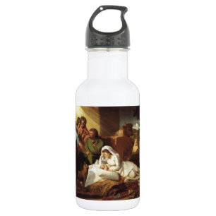 Bouteille D'eau En Acier Inoxydable Nativité Enfant Jésus Christianisme Écriture