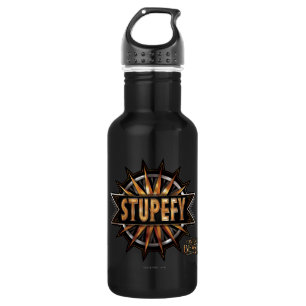 Bouteille D'eau En Acier Inoxydable Noir & Or Stupefy Spell Graphisme