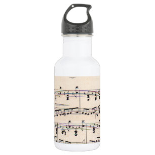Bouteille D'eau En Acier Inoxydable Notes de partition vintage