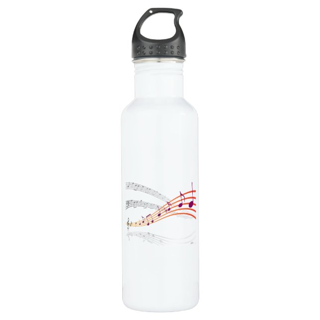 Bouteille D'eau En Acier Inoxydable Notes musicales (Devant)