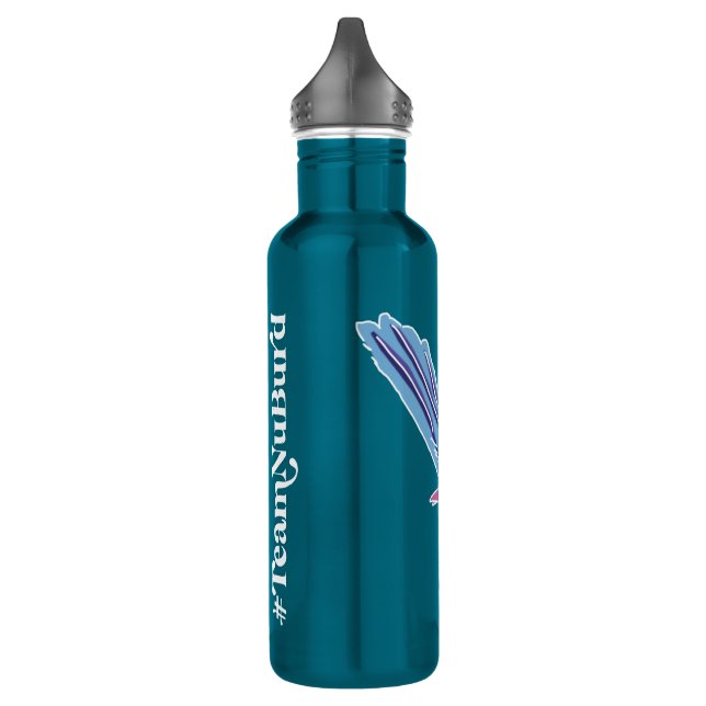 Bouteille d'eau en acier inoxydable NuBurd - bleu (Gauche)
