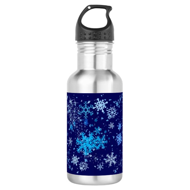 Bouteille D'eau En Acier Inoxydable Nuit de Noël neige (Devant)