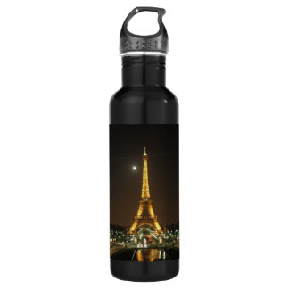 Bouteille D'eau En Acier Inoxydable Nuit de Tour Eiffel @