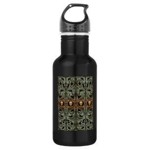 Bouteille D'eau En Acier Inoxydable Ornement Vert Goth Sage Avec Crâne