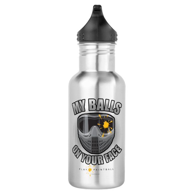 Bouteille D'eau En Acier Inoxydable Paintball sur votre visage (Droite)