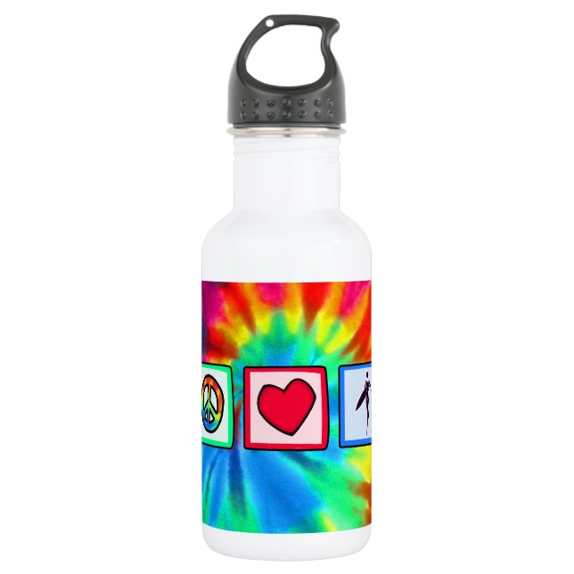 Bouteille D'eau En Acier Inoxydable Paix, amour, filles de surfer (Devant)