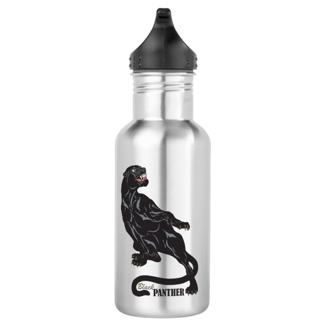 Bouteille D'eau En Acier Inoxydable panthère noir (Droite)