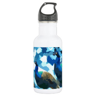Bouteille D'eau En Acier Inoxydable Paons paisibles