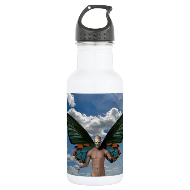 Bouteille D'eau En Acier Inoxydable Papillon crânien (Devant)