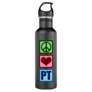 Bouteille D'eau En Acier Inoxydable Peace Love PT