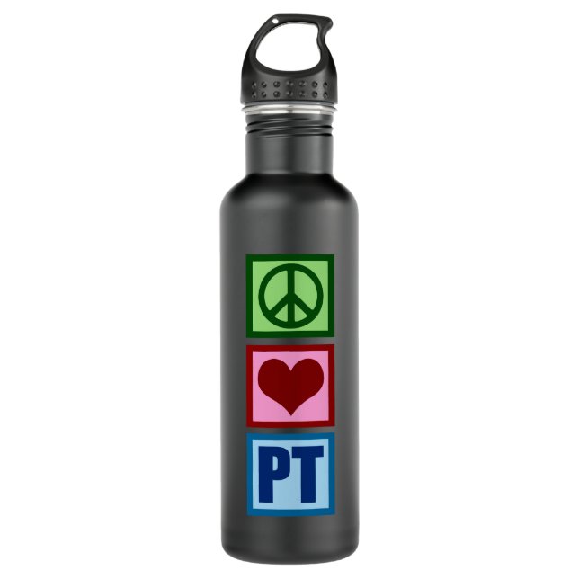 Bouteille D'eau En Acier Inoxydable Peace Love PT (Devant)