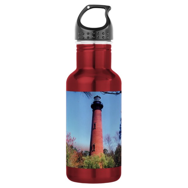 Bouteille D'eau En Acier Inoxydable Phare de Currituck (Devant)