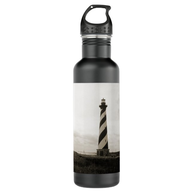 Bouteille D'eau En Acier Inoxydable Phare du Cap Hatteras (Devant)