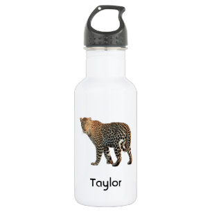 Bouteille D'eau En Acier Inoxydable Photo de chat sauvage léopard tacheté
