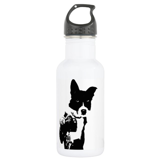 Bouteille D'eau En Acier Inoxydable Photographe canin (Devant)