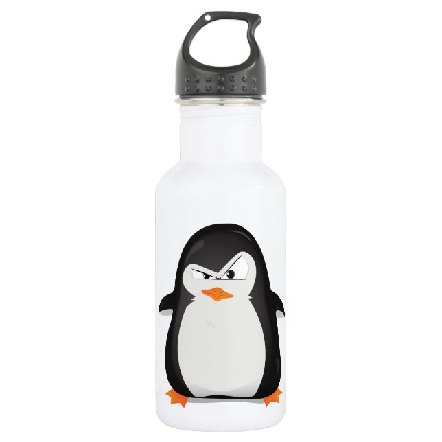 Bouteille D'eau En Acier Inoxydable Pingouin fâché (Devant)