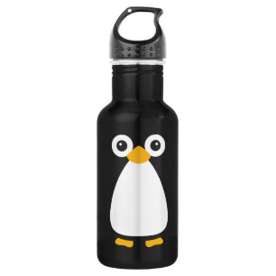 Bouteille D'eau En Acier Inoxydable Pingouin mignon de vecteur