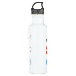 Bouteille D'eau En Acier Inoxydable Plexus d'amour de paix