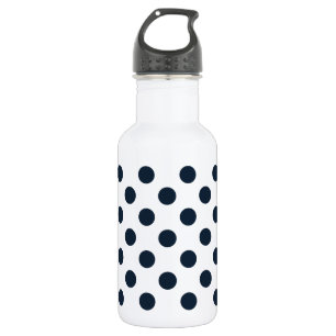 Bouteille D'eau En Acier Inoxydable Pois bleu marine foncé