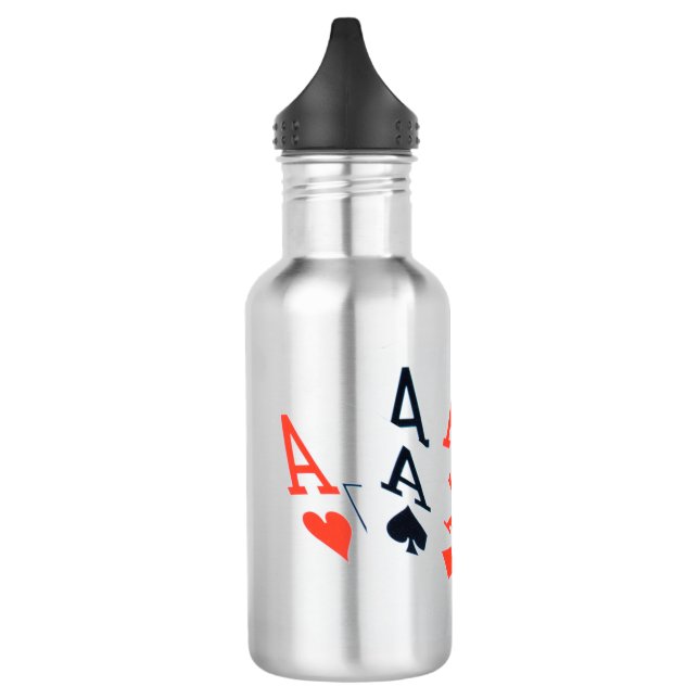 Bouteille D'eau En Acier Inoxydable Poker, As, (Gauche)