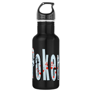 Bouteille D'eau En Acier Inoxydable Poker, Logo,