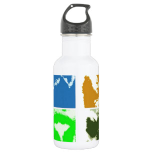 Bouteille D'eau En Acier Inoxydable Pop Art Lemurs