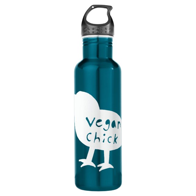 Bouteille D'eau En Acier Inoxydable Poussin végétalien (Devant)