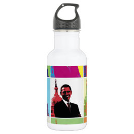 Bouteille D'eau En Acier Inoxydable Président Obama Pop Art