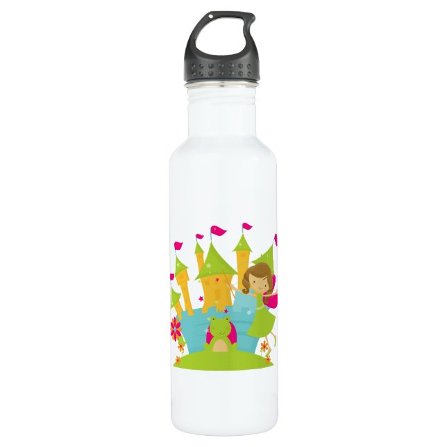 Bouteille D'eau En Acier Inoxydable Princesse de fée de brune (Devant)