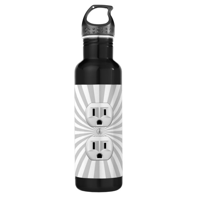 Bouteille D'eau En Acier Inoxydable Prise électrique personnalisée sur mesure ! (Devant)