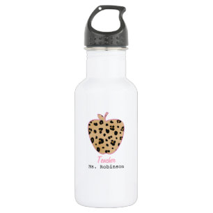 Bouteille D'eau En Acier Inoxydable Professeur d'Apple d'empreinte de léopard