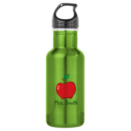 Bouteille D'eau En Acier Inoxydable Professeur personnalisé de pomme rouge