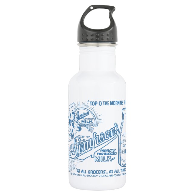 Bouteille D'eau En Acier Inoxydable Publicité Vintage sur le lait (Devant)