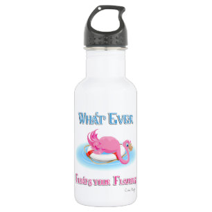 Bouteille D'eau En Acier Inoxydable Quoi qu'il flotte votre Flamant rose 3