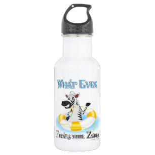 Bouteille D'eau En Acier Inoxydable Quoi qu'il flotte votre Zebra