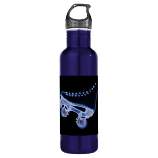 Bouteille D'eau En Acier Inoxydable Rayon X bleu de Rollerskate