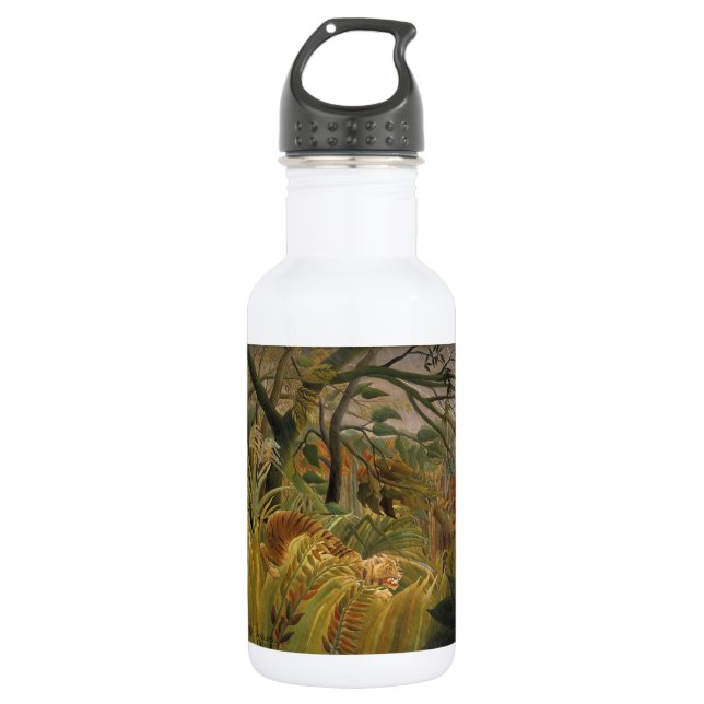 Bouteille D'eau En Acier Inoxydable Rousseau Jungle Tropical Tiger Art (Devant)