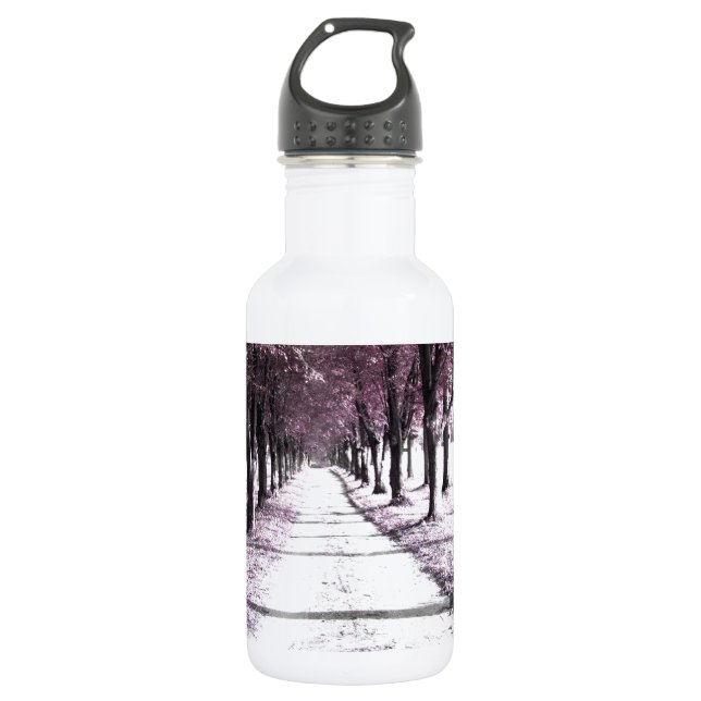 Bouteille D'eau En Acier Inoxydable route rose de Forrest Gump (Devant)