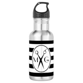Bouteille D'eau En Acier Inoxydable Salon de coiffure de coiffeur d'initiales de