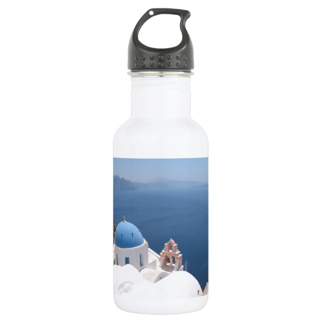 Bouteille D'eau En Acier Inoxydable Santorin Grèce (Devant)