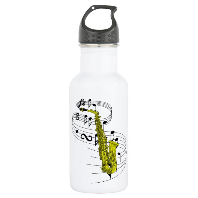 Bouteille D'eau En Acier Inoxydable Saxophone (Devant)