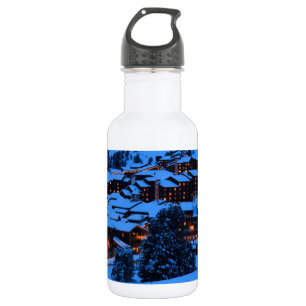 Bouteille D'eau En Acier Inoxydable Scène hivernale