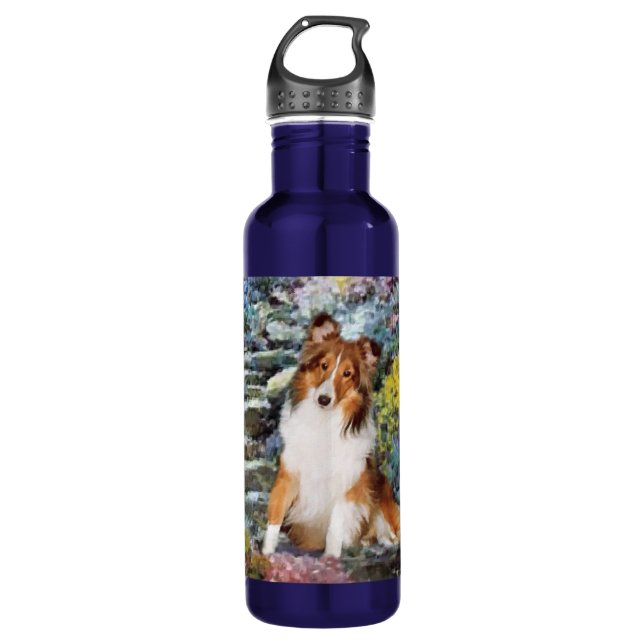 Bouteille D'eau En Acier Inoxydable Shetland Sheepdog Shelty Art (Devant)