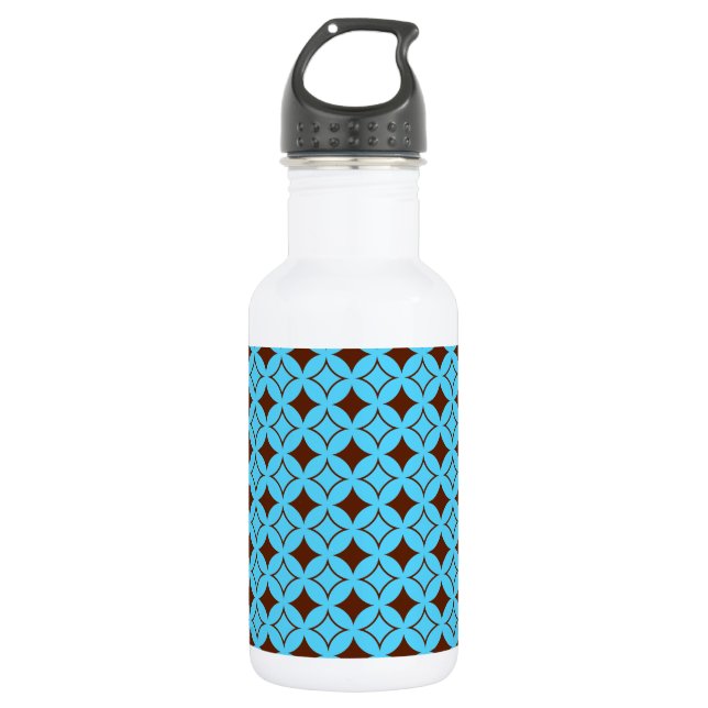 Bouteille D'eau En Acier Inoxydable Shippo bleu et marron (Devant)