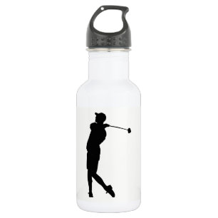 Bouteille D'eau En Acier Inoxydable Silhouette de Golfer